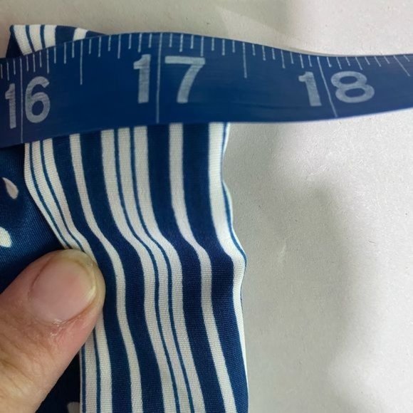 Vintage 80s USA Breli Originals Womens Navy Blue & white polka dot dress size XL - Picture 12 of 12